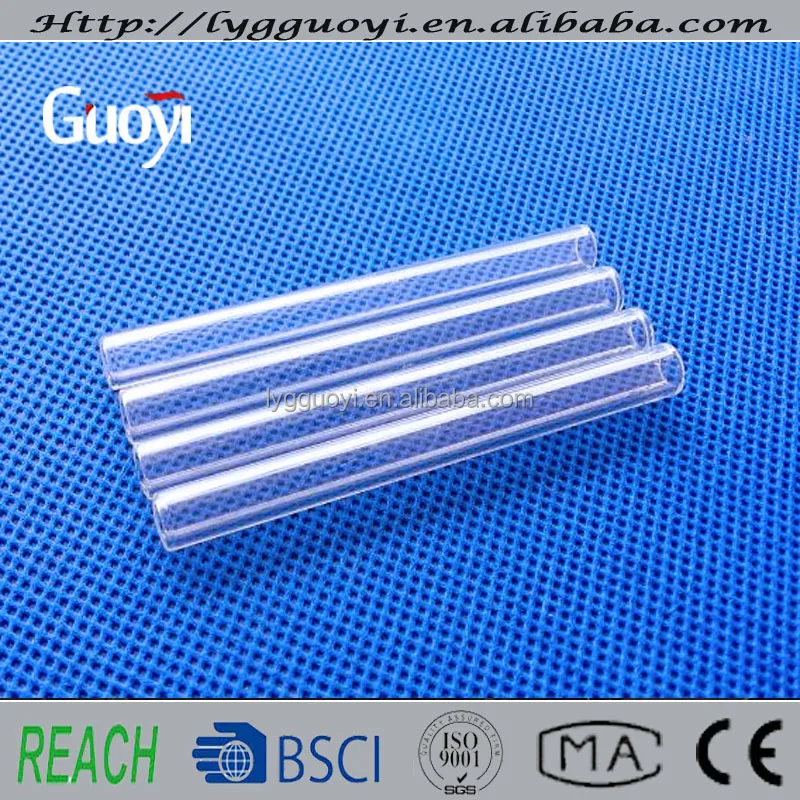 clear quartz glass tube heat resistant glass tube