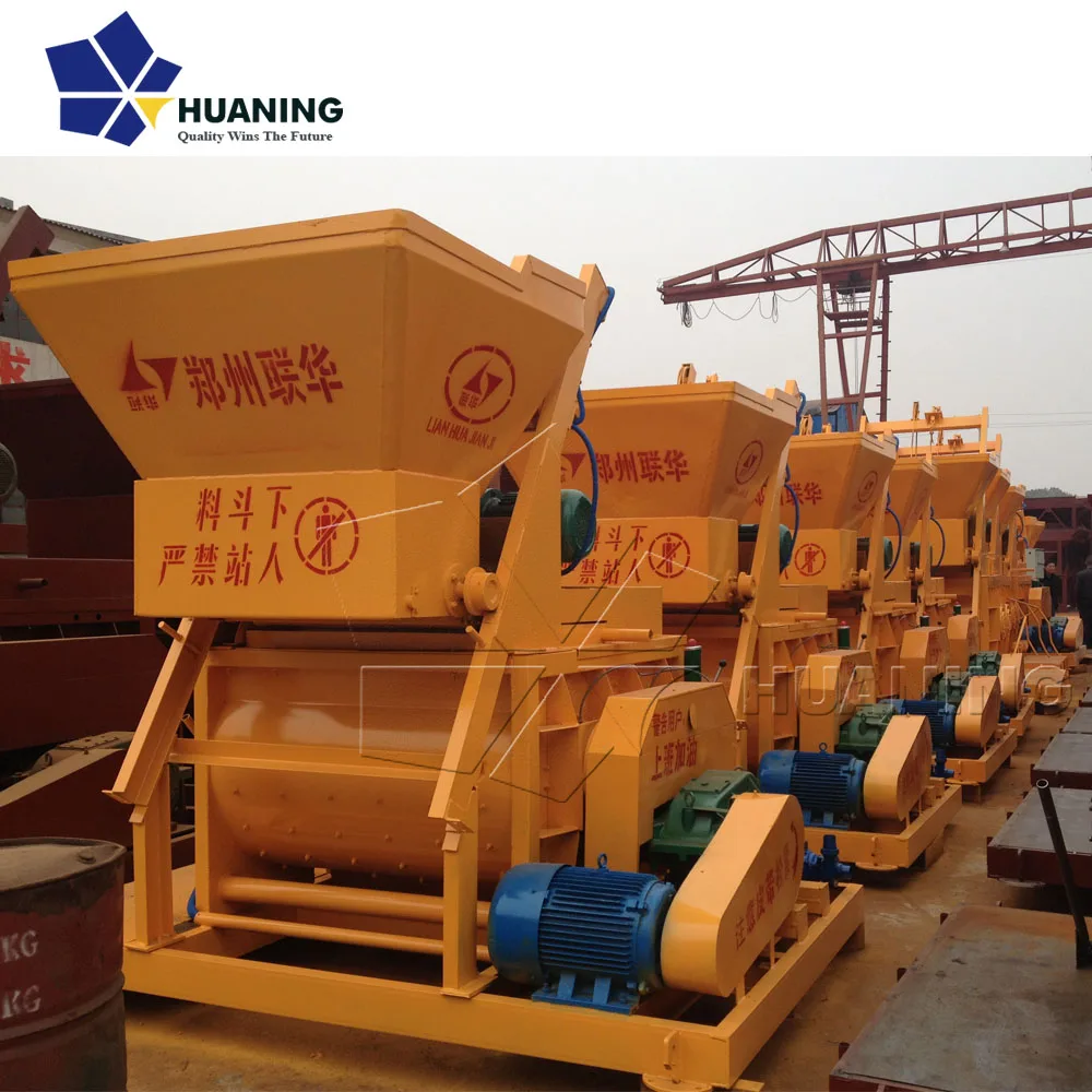 layout novel Automatic Control Concrete Mixer Machine for Sale Forced double horizontal shaft mixer