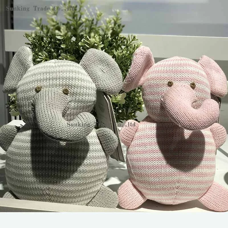 100% cotton knitting wool bear toys soft white bear doll toy  rabbit