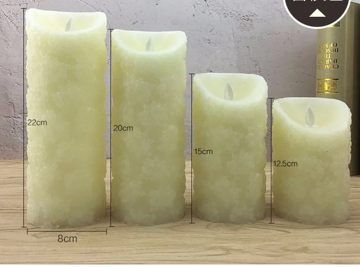 Подвижная конусная фитиль дистанционный столб чайные ОГНИ беспламенная Светодиодная свеча