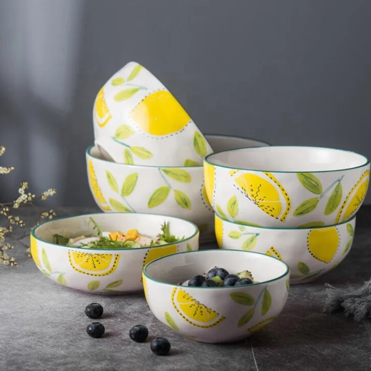 
roller pressing shape bone china salad bowl 