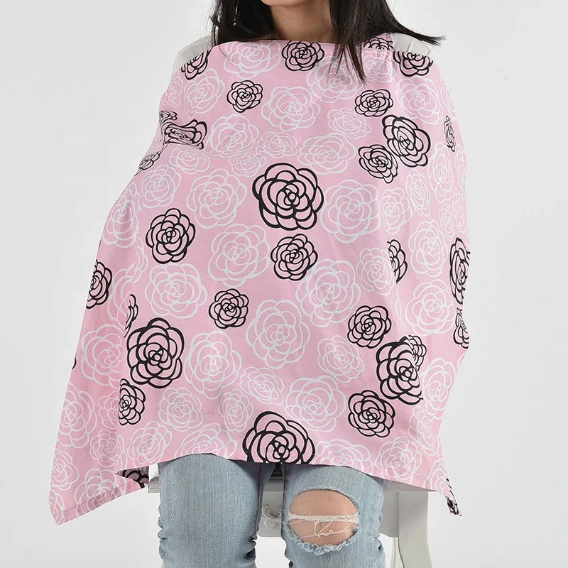 
wholesale multi use baby car seat canopy adjustable Breastfeeding feeding cover 100% cotton Nursing cover 