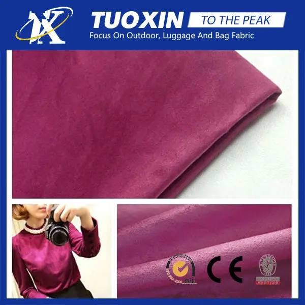 Glossy jacket fabric mens suede jacket fabric synthetic suede fabric