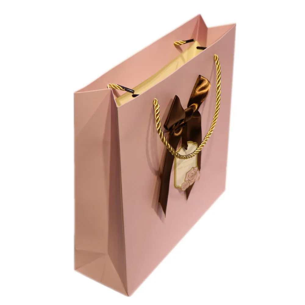 Professional custom shopping luxury garbage food tea packaging roll handle gift shipping paper bag gift booklet printing