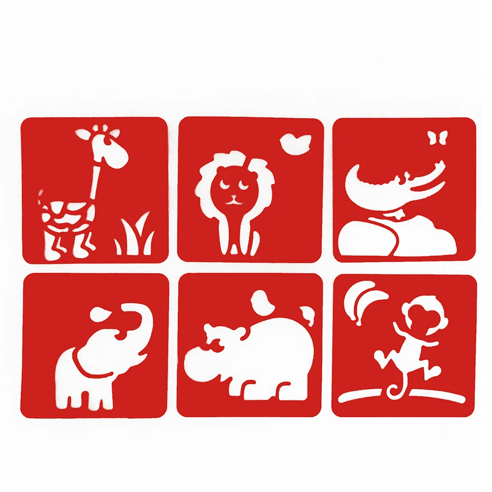 6 Designs Journal Stencil Plastic Planner Set for Notebook/Diary/Scrapbook