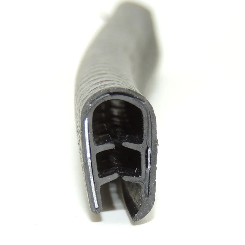 Metal clip u shape rubber edge trim seal for helmet
