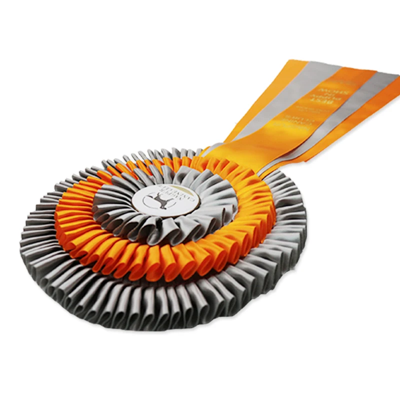 factory handmade high quality Dog Pet Show Award Satin Ribbon Rosette