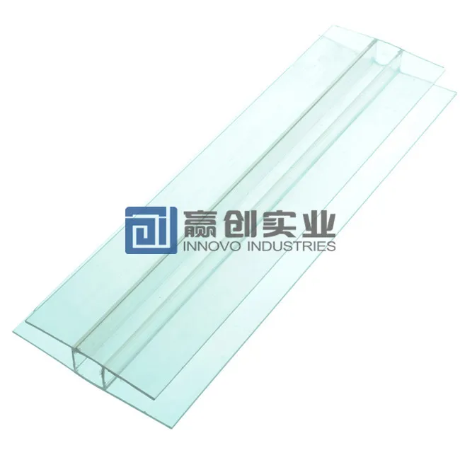 Polycarbonate sheet connectors H and U profile