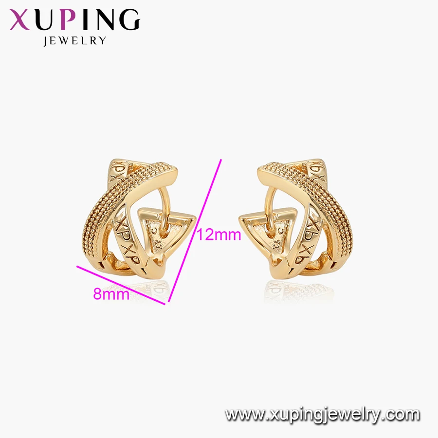 96909 xuping gold plated hoop no stone XP earrings for women