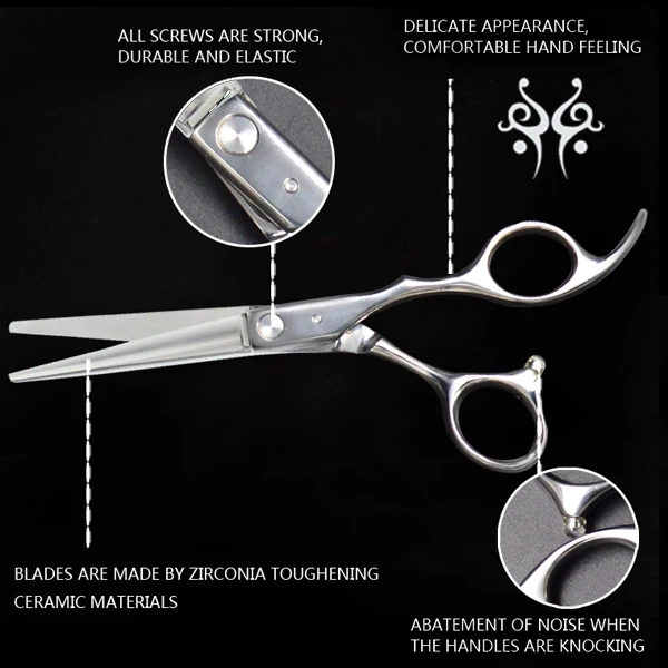 Professional Ceramic Material Hair Scissors For Hairdressers