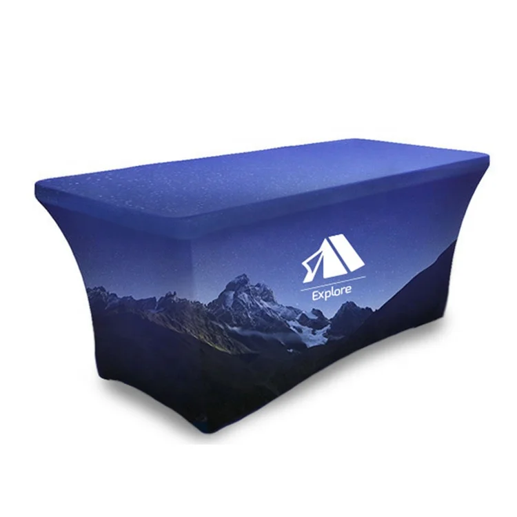 
4ft 6ft 8ft Custom Print Trade Show Throw/Fitted/Spandex Table Cover 