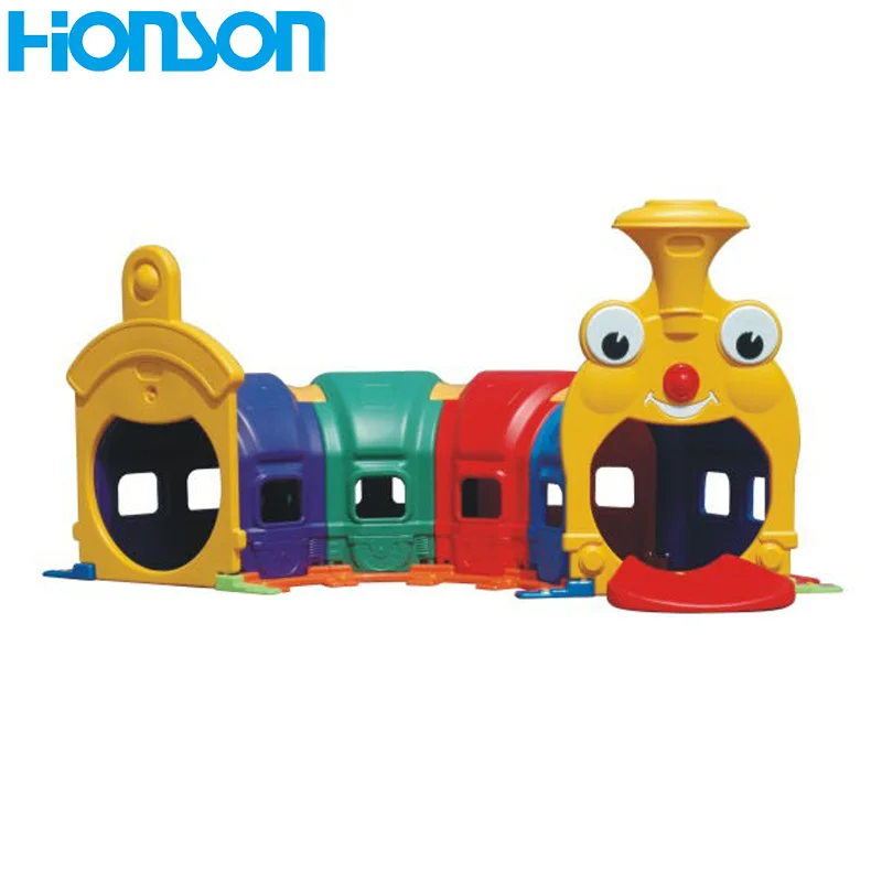 New style cheap High Quality kids indoor outdoor plastic play tunnels children playground equipment caterpillars Elf tunnel toy