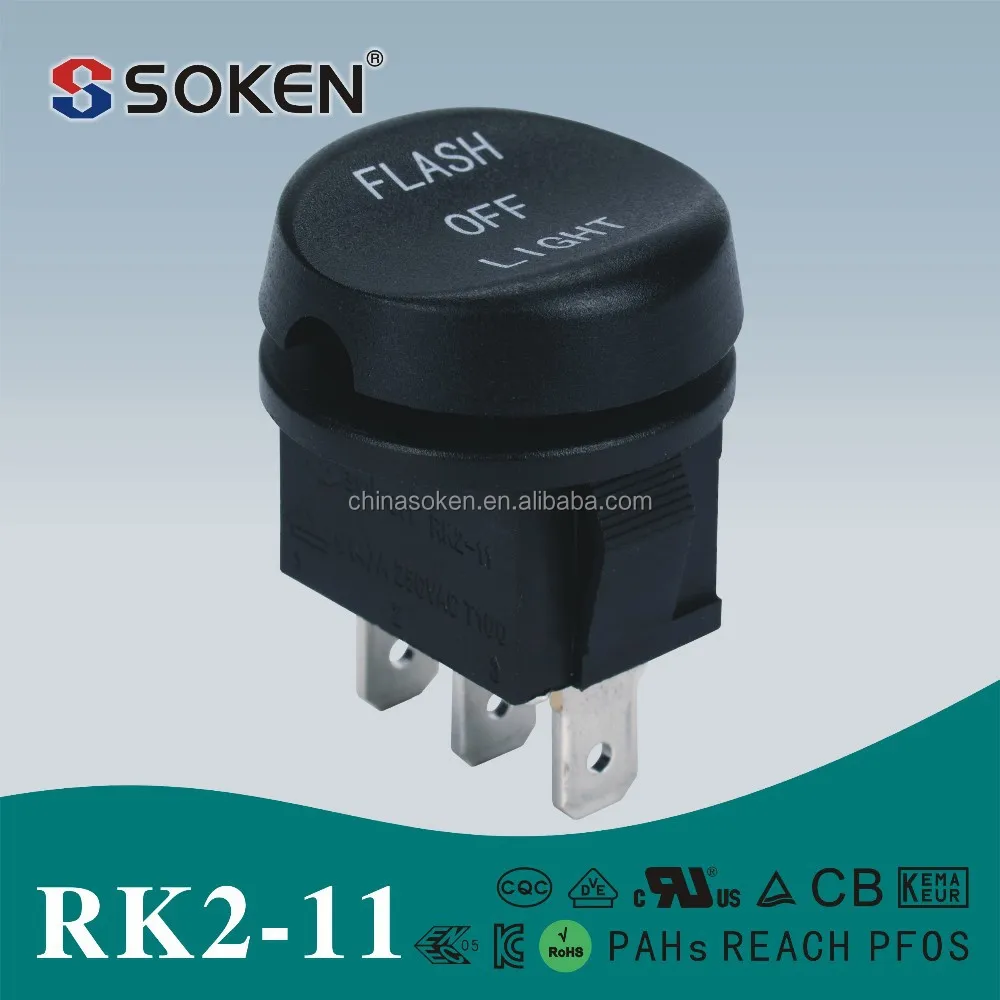 Rk2-11 RoHS UL на выкл круглый перекидной переключатель t120 6A 250 В AC