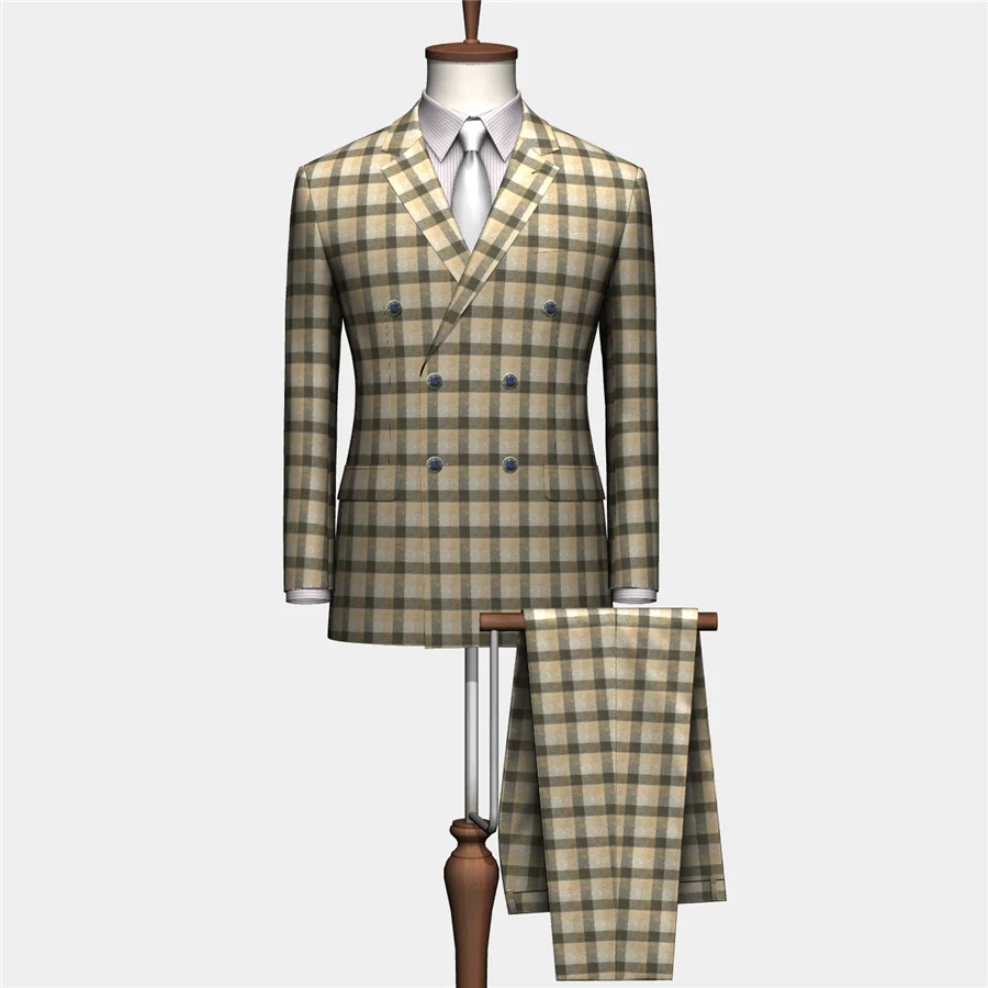 Новинка, полиэстер, вискоза, спандекс, смешанный материал, дизайн Windows, текстурированные мужские костюмные брюки, Блейзер, брюки, тканая ткань TR