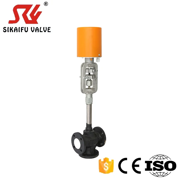 Three-way Regulating Valve with Electric Actuator
