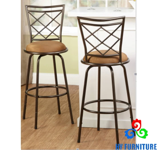 
Swivel round seat bar counter height adjustable metal bar stools supplier 