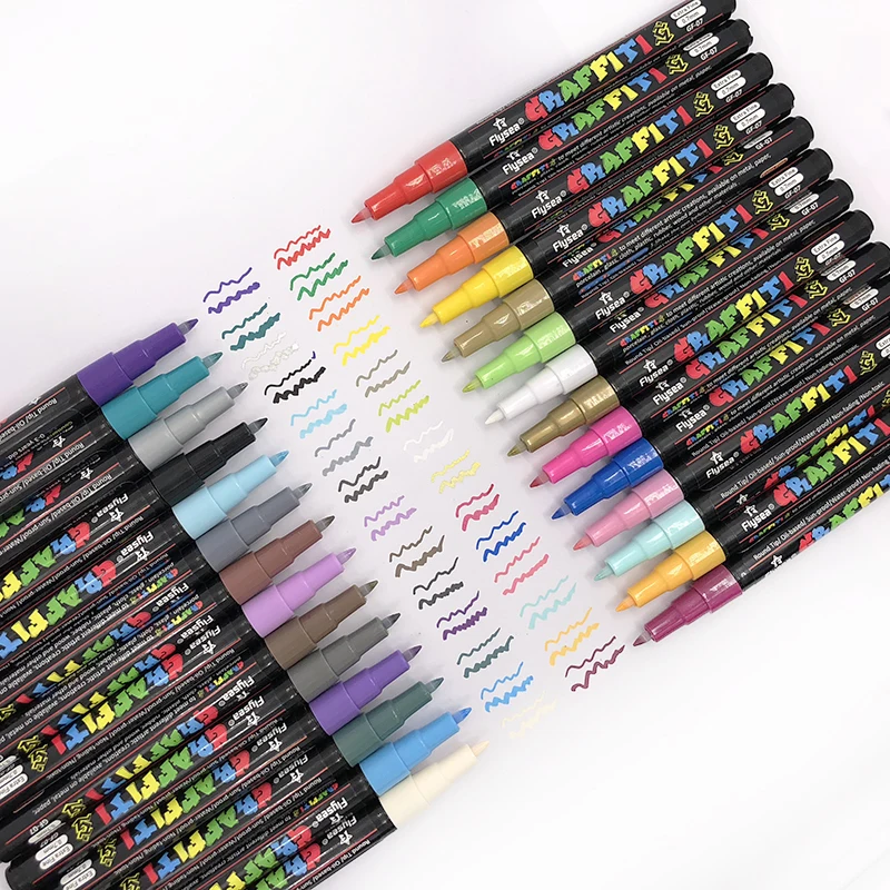 
DIY Projects Acrylic Paint Pens Refillable 12 Acrylic Paint Markers 