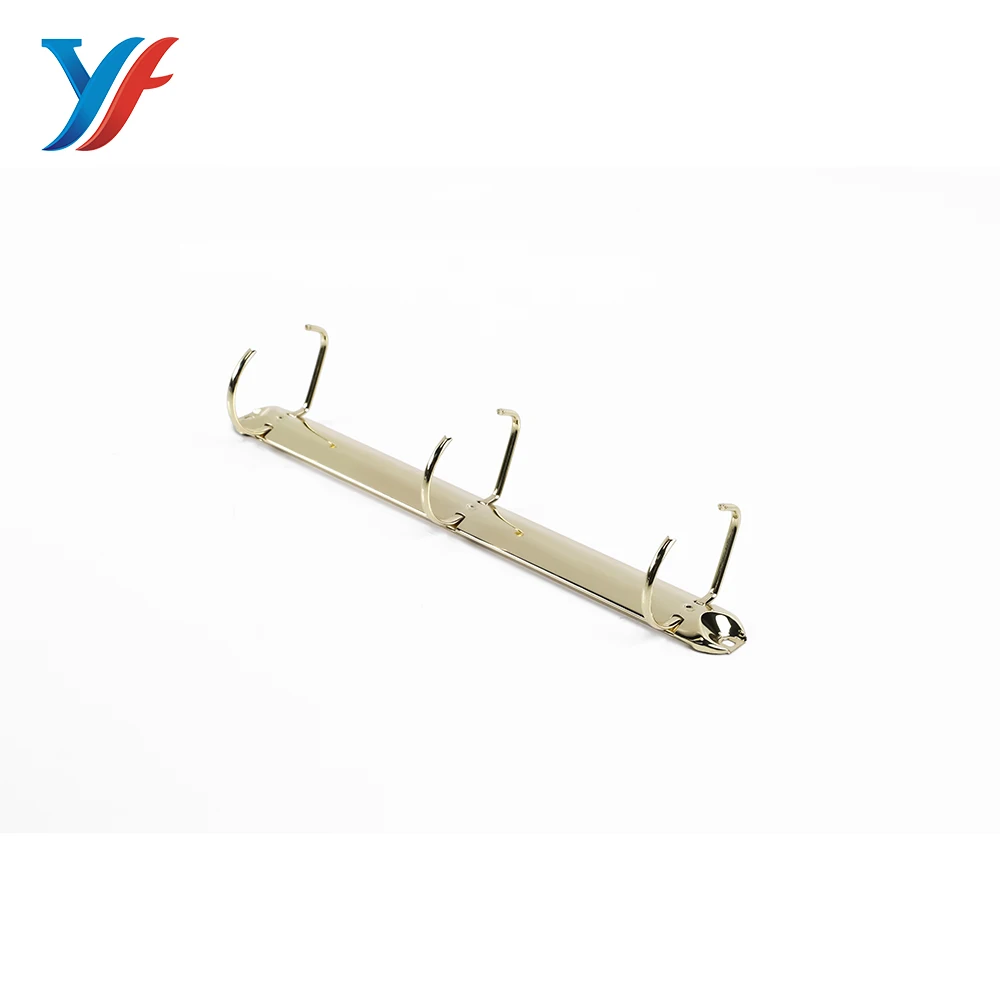 Pull open custom gloden a4 size hardware metal 3 d ring binder mechanism gold