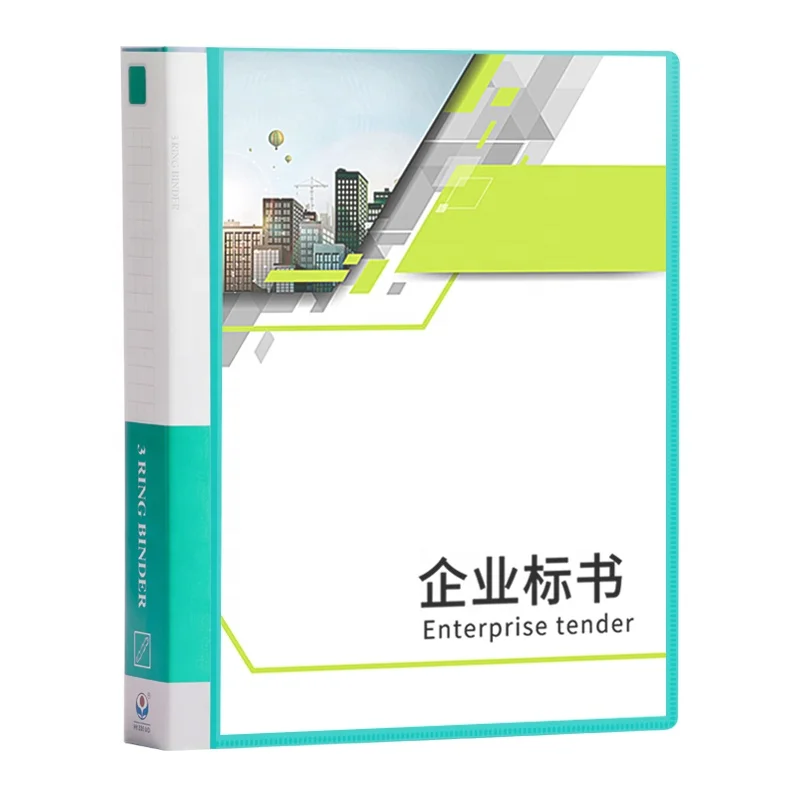 pp plastic parts fastener a4 2 3 4 rings lever arch file folder with front pocket