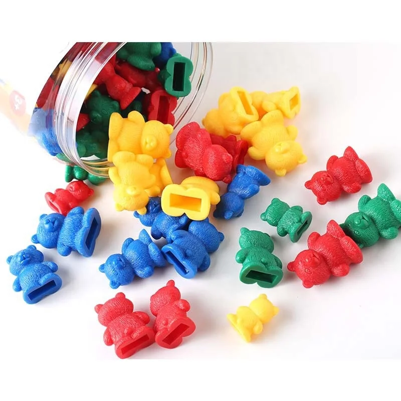 72PCS Educational Counting Bears Toys Bear Weight 3/6/9g