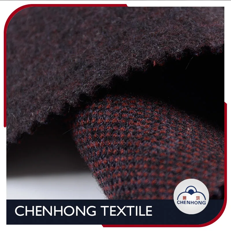 
shaoxing manufacturer cheapest wool polyester blend fabric for fancy winter coat 