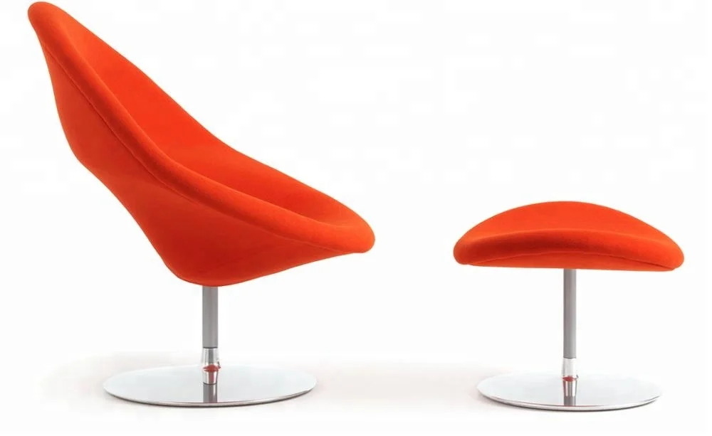 
New designer room furniture fiberglass pierre paulin artifort globe lounge chair with ottoman 