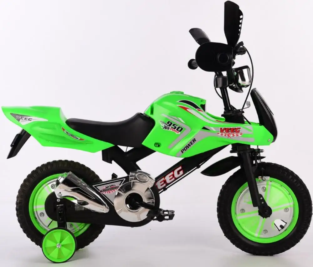 Four Wheel moto type bicycle/ motorcycle for kids /children with training wheel (MANUFACTURER )