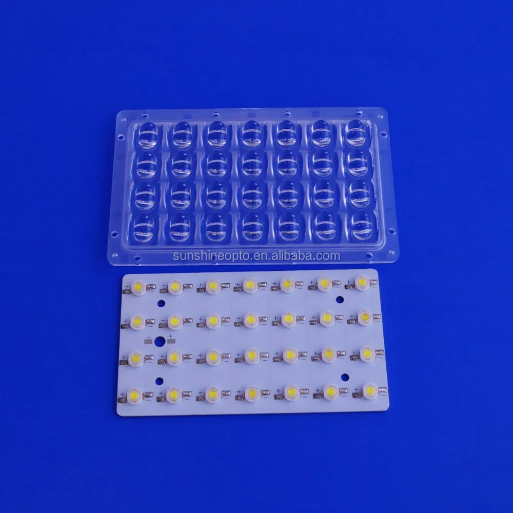 LED Lens 4x7 Street Light Array Lens 70x140 degree For Outdoor Lights