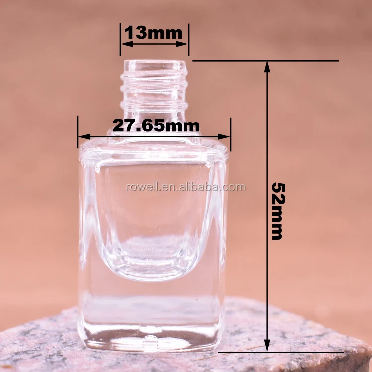 8ml Empty square high end Nail Manicure Top Coat Varnish Bottles UV Gel bottles