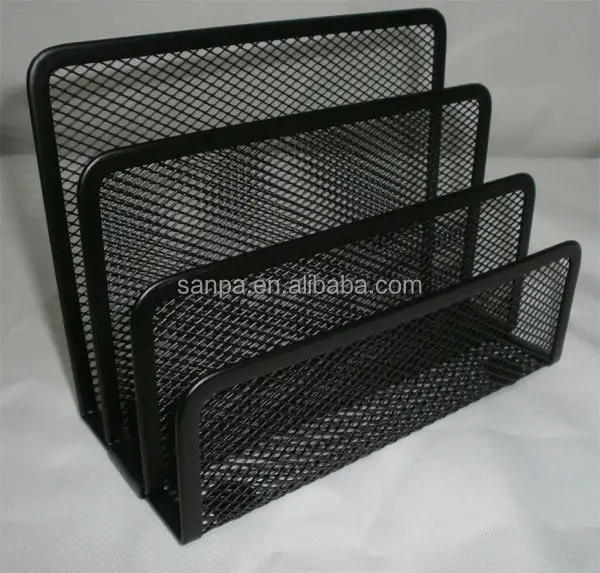 
2017 Metal Mesh Office desktop Letter Paper Holder letter tray 