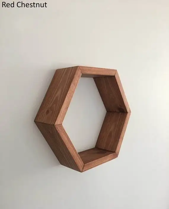 Набор из 3 шестигранных деревянных настенных полок, геометрические полки, полки с Сотами