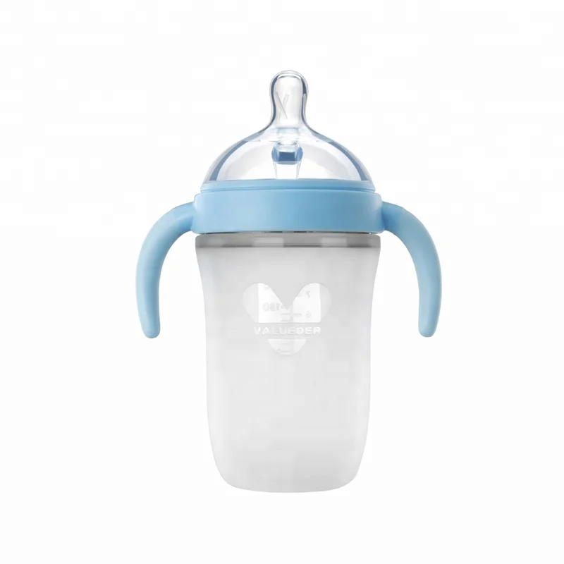 
Popular silicone 240ml Feeding water cup food grade silicone baby bottle 