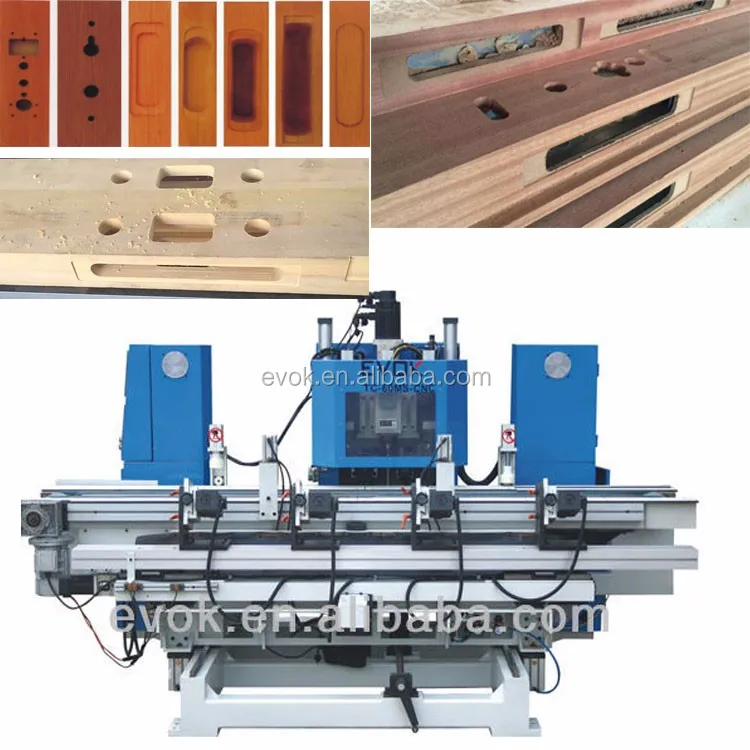 
CNC high-speed and full function wooden-door lock-hole and hinge boring machine 