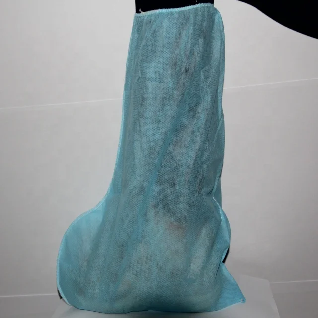 Хирургические Чехлы для обуви водонепроницаемые одноразовые чехлы PE CPE PP SMS длинные с эластичными элементами Hubei Haixin