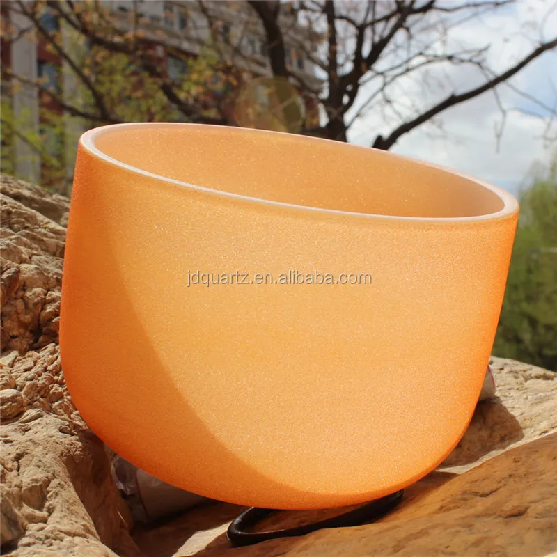 Поющая чаша из оранжевого кристалла JINGDIAN оптом