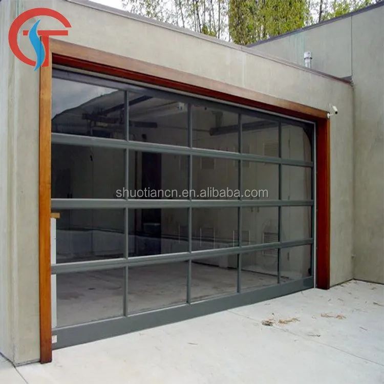 Aluminum Clear Frost Glass Panel Garage Doors Prices For Sale