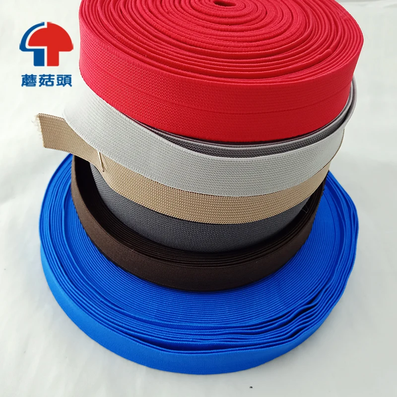 Thick elastic band braided webbing strap tape woven elastic fabric straps