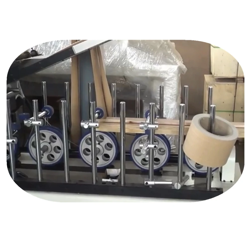 
Woodworking PUR glue profile wrapping machine for door/window with fast change rollers 