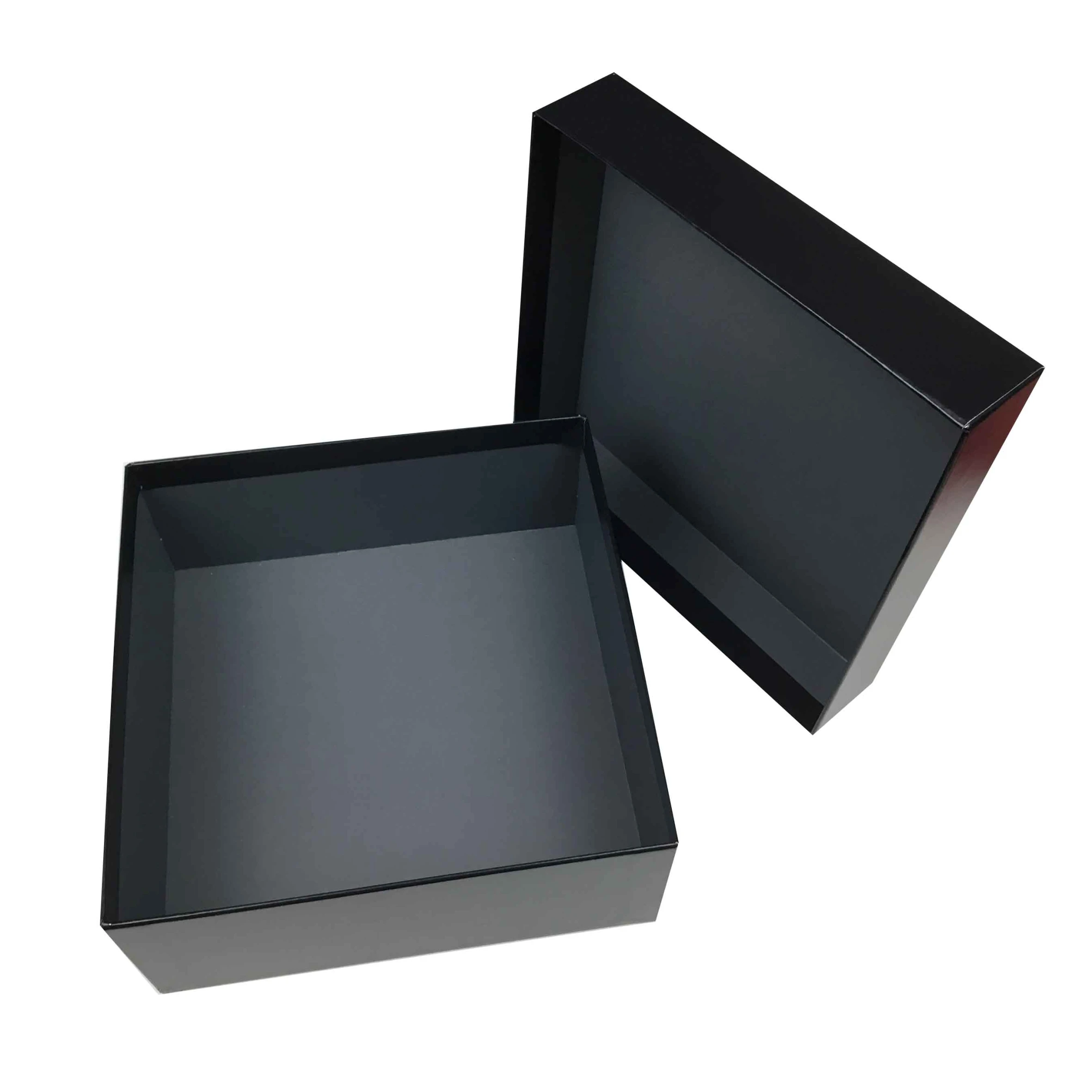Black colop Cardboard base and lid  paper box for baby gift packaging