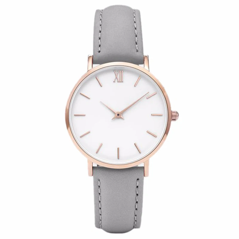 Fashion Ladies Watch Big Face Dial Minimalist Classic Ladies Leather Strap Quartz Watch Custom Logo