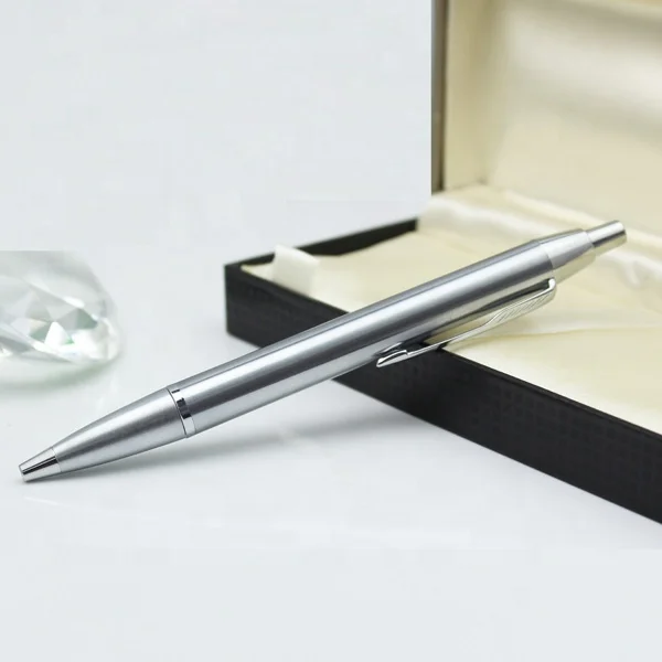 JXM-115 High quality advertising custom logo press action metal click ball point pen