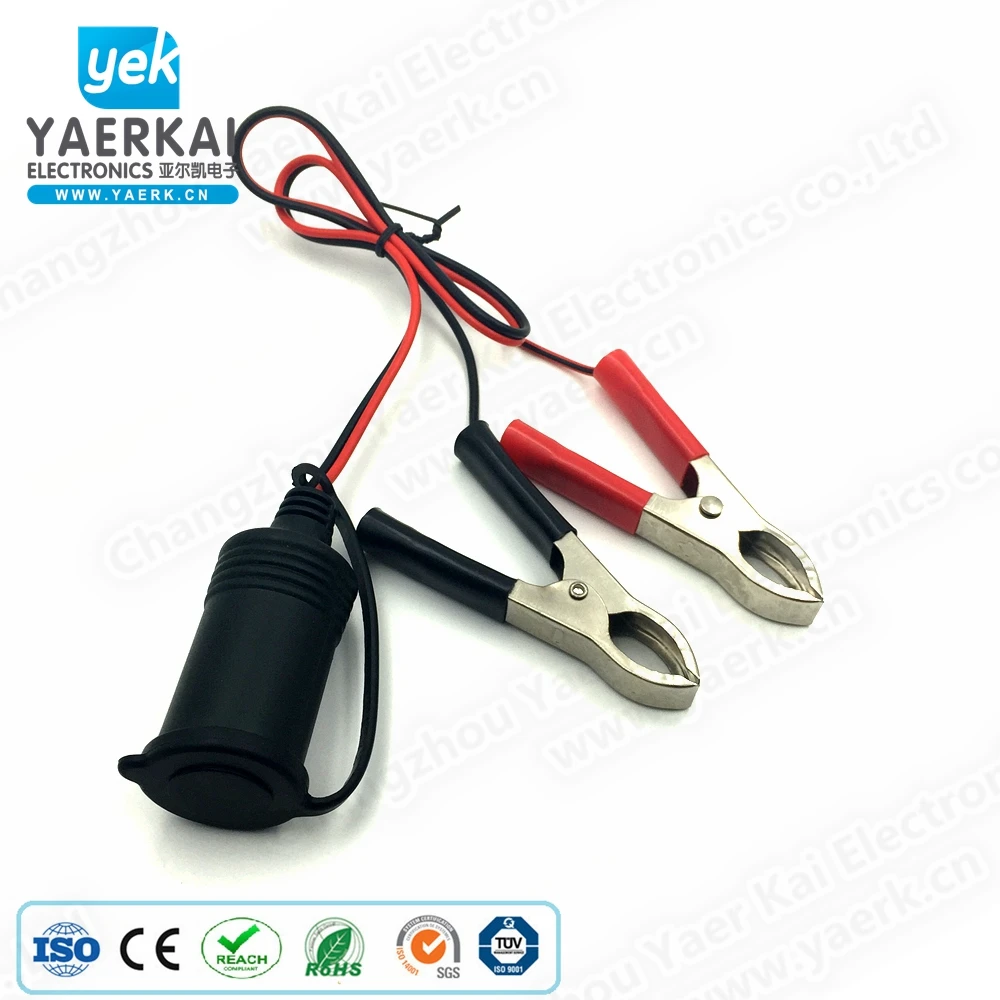 Customized manufacturer car copper battery clip test lead with pvc insulating sleeve