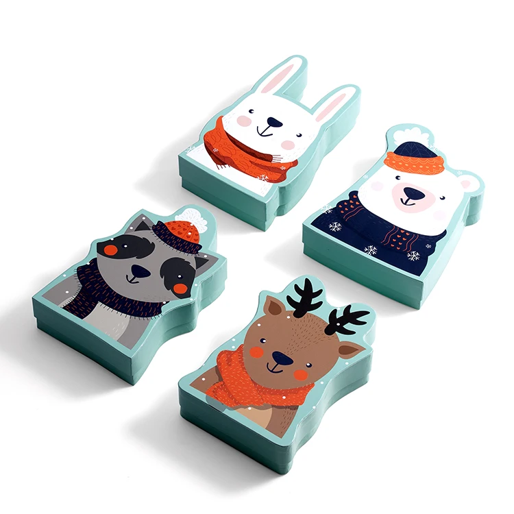 Glossy Finish Color Printed Children Toy Packaging Hard Cardboard Paper Animal Shape Gift Box