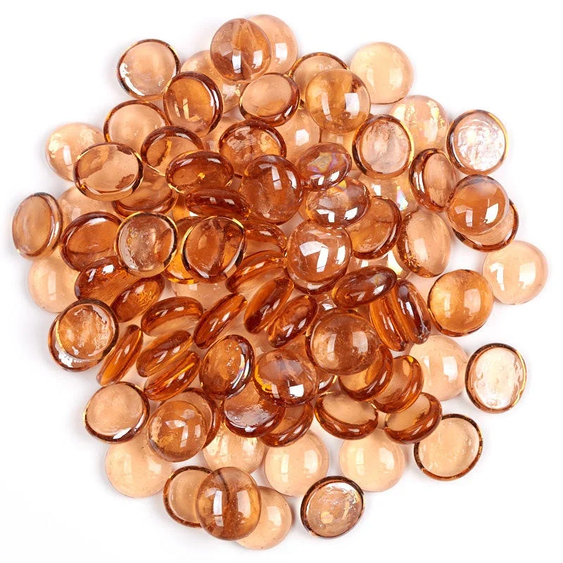 Clear Shinny Pink Glass Beads