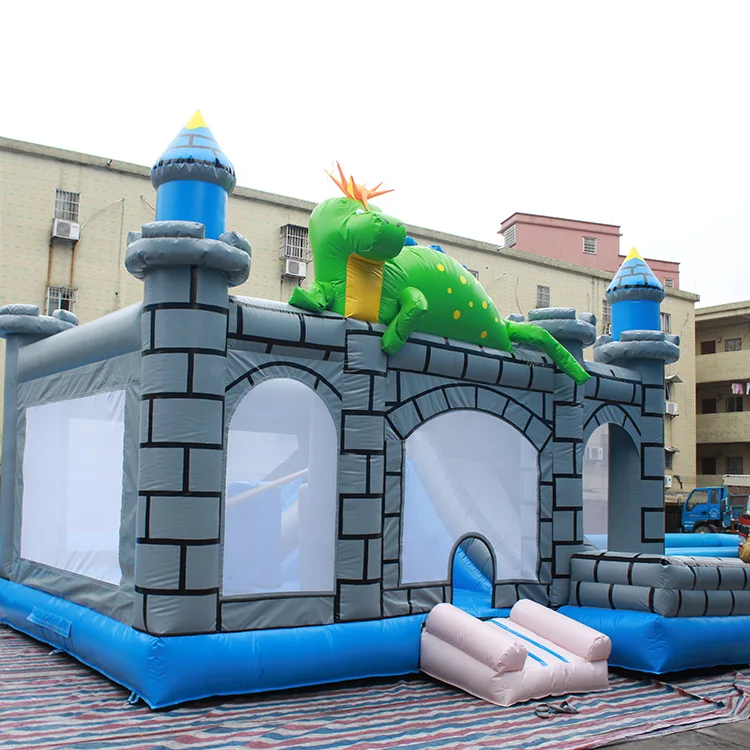inflatable dragon bouncy jumping castle with side slide combo prices