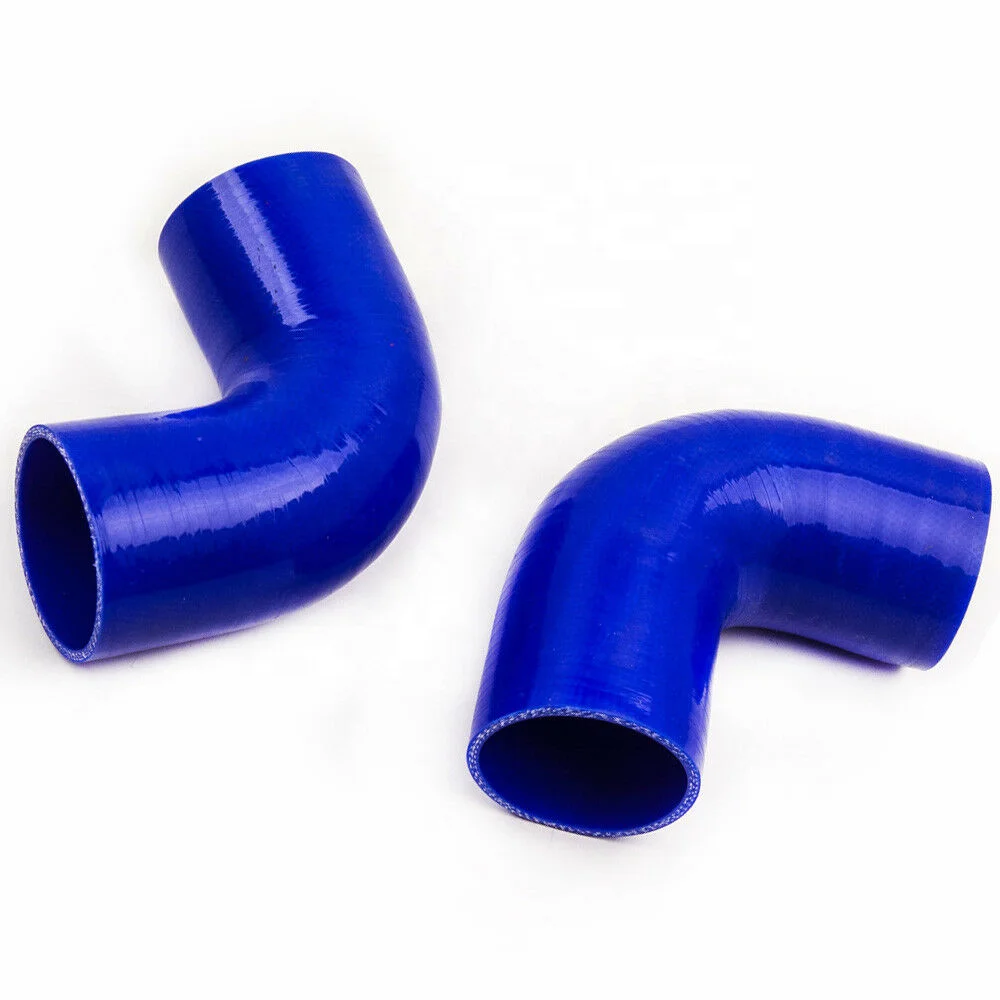 Универсальный комплект труб интеркулера 2,5 дюйма 63 мм, алюминиевая труба интеркулера, силиконовый зажим, синий