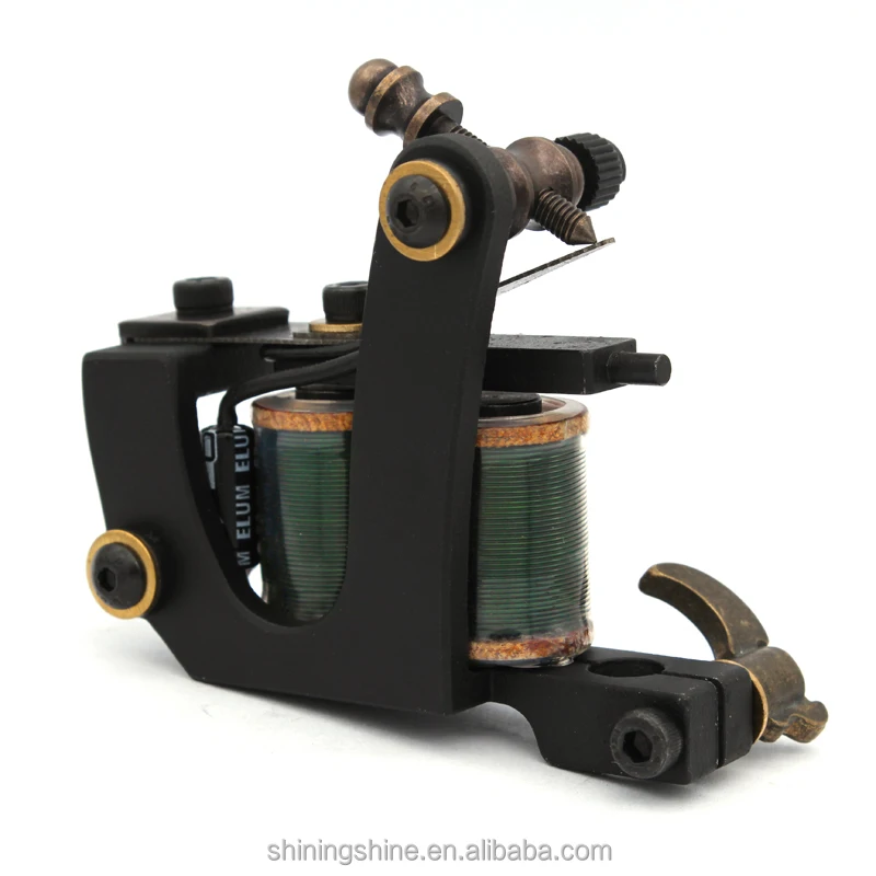 Высококачественные тату-машинки по лучшей цене 10 оберток зеленая катушка тату-пистолет для