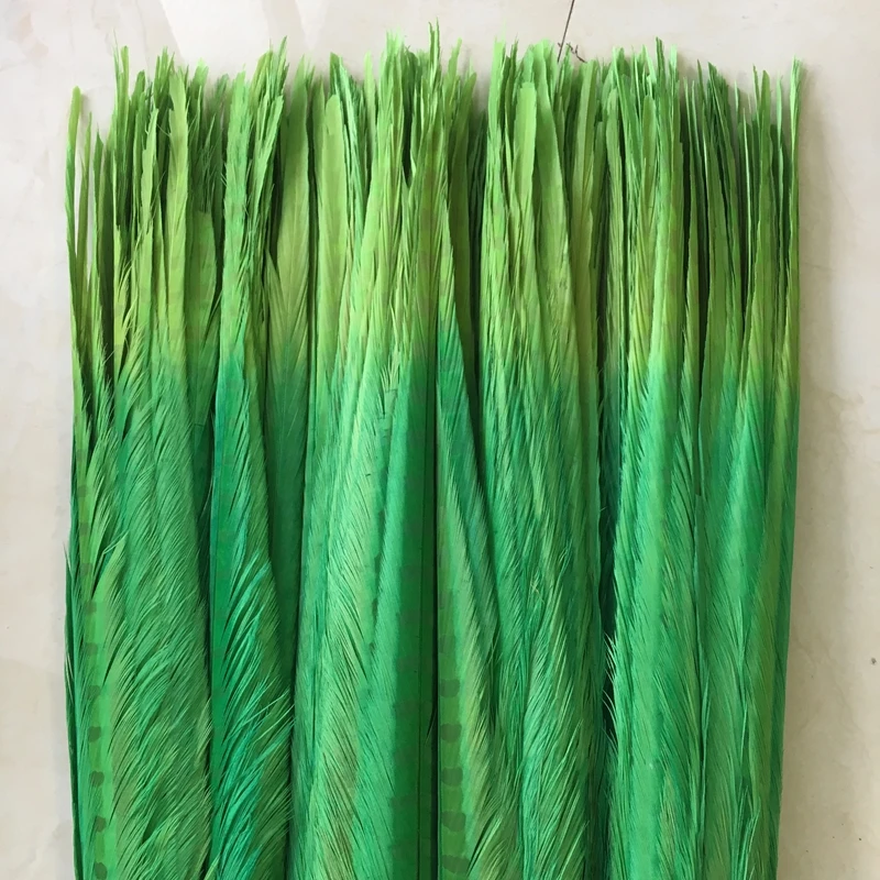 Отбеленные/Окрашенные двухцветные перья с кольцом для хвоста фазана