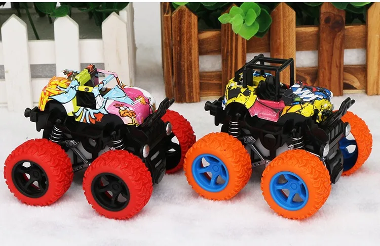 Kids Inertia Car, 4 WD High-Speed Friction Powered Cars 1:36 Scale, Best Gifts for Boys and Girls