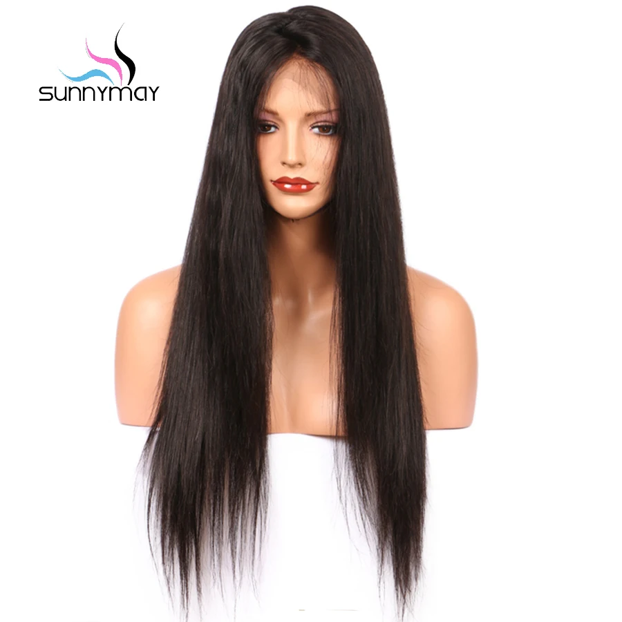 
Sunnymay Pre Plucked Full Lace Human Hair Wigs for black Women Silky Straigh Brazilian Remy Long Hair Lace Wigs With Baby Hair 
